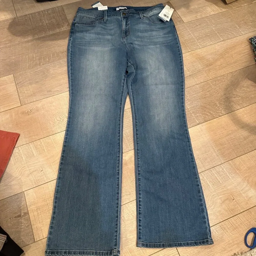 NEW DIRECTION WOMENS 14R BOOTCUT FLEX STRETCH MIDRISE - Picture 1 of 12